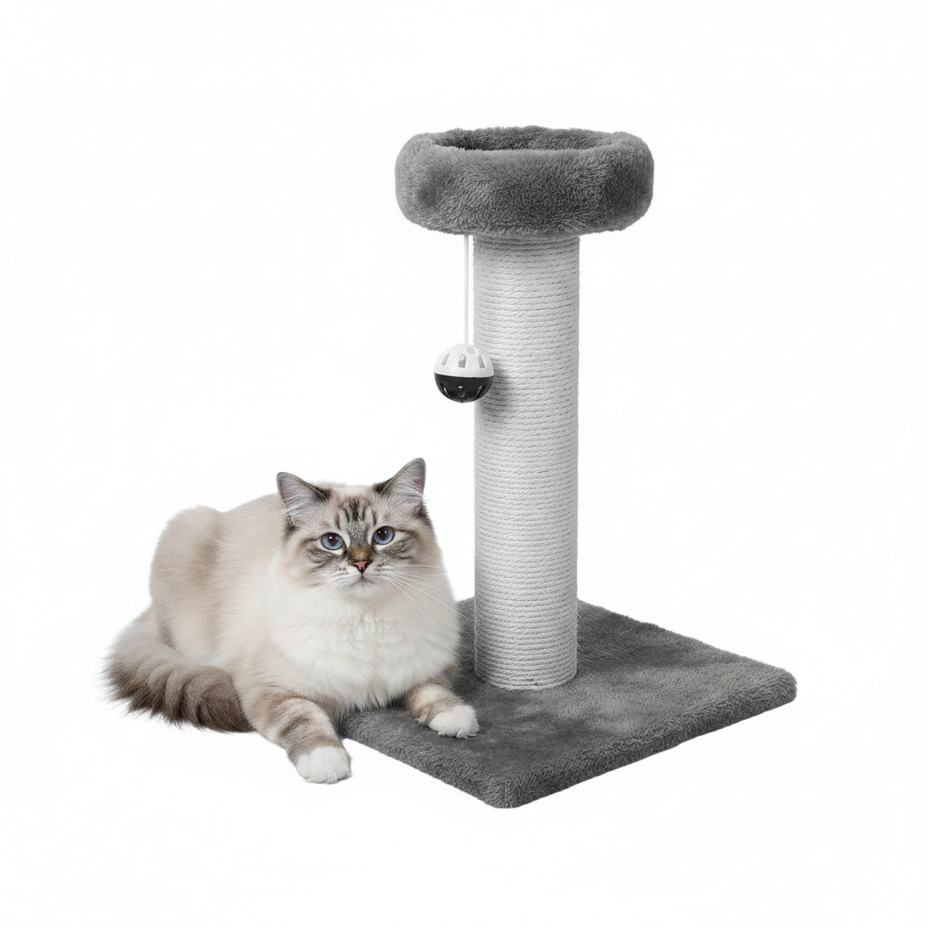 Árbol Rascador Alto de Sisal Natural para Gatos