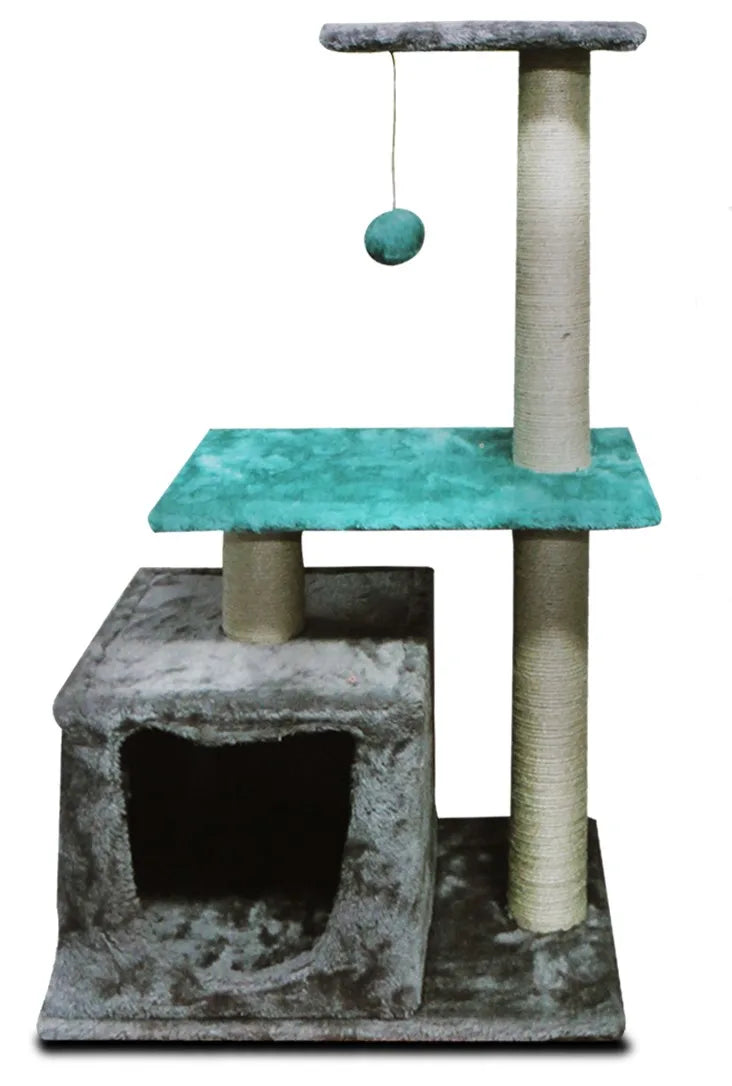 Árbol Rascador Alto de Sisal Natural para Gatos