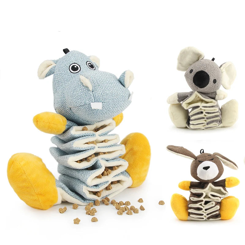 Juguete Comedero Lento de Peluche para Perros - Diseño Animal