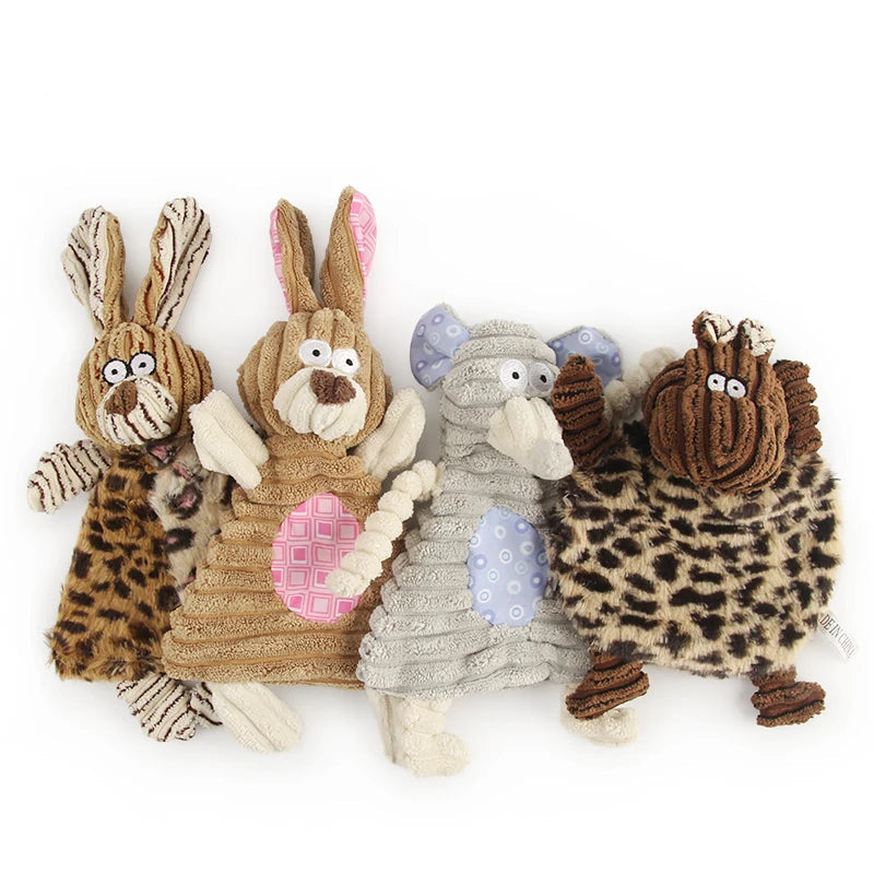 Juguete de Peluche de Pana con Sonido para Perros - Diseños de Animales