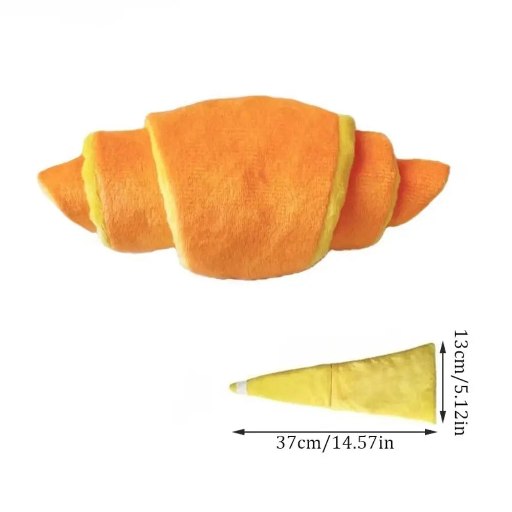 Juguete Croissant de Peluche Dispensador de Premios para Perros