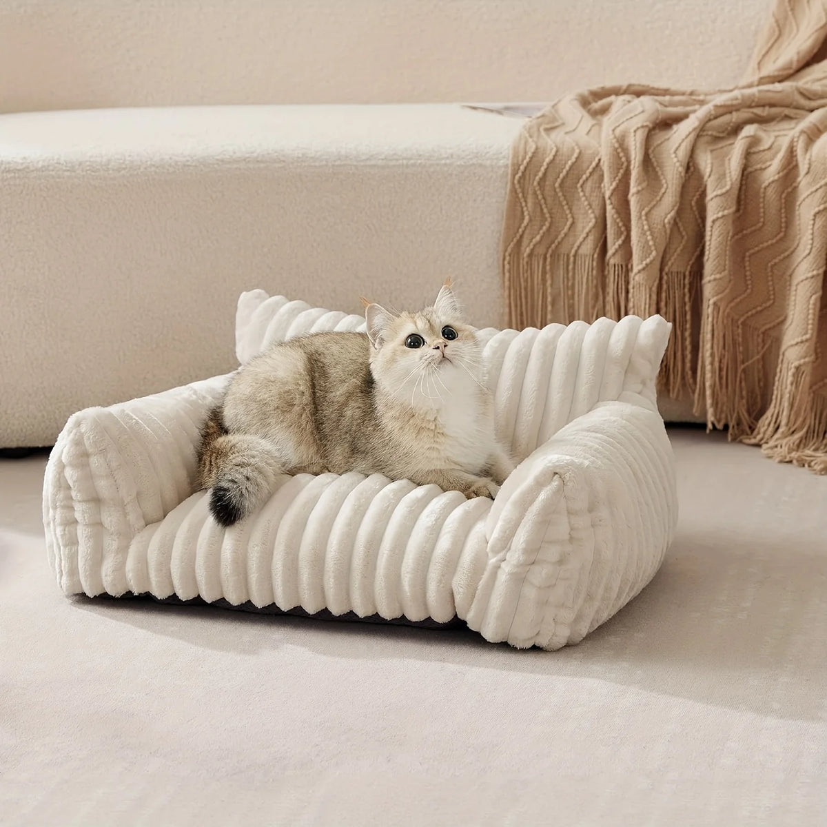 Gemütliches Sofabett für Katzen und Hunde – Tiefer Schlaf