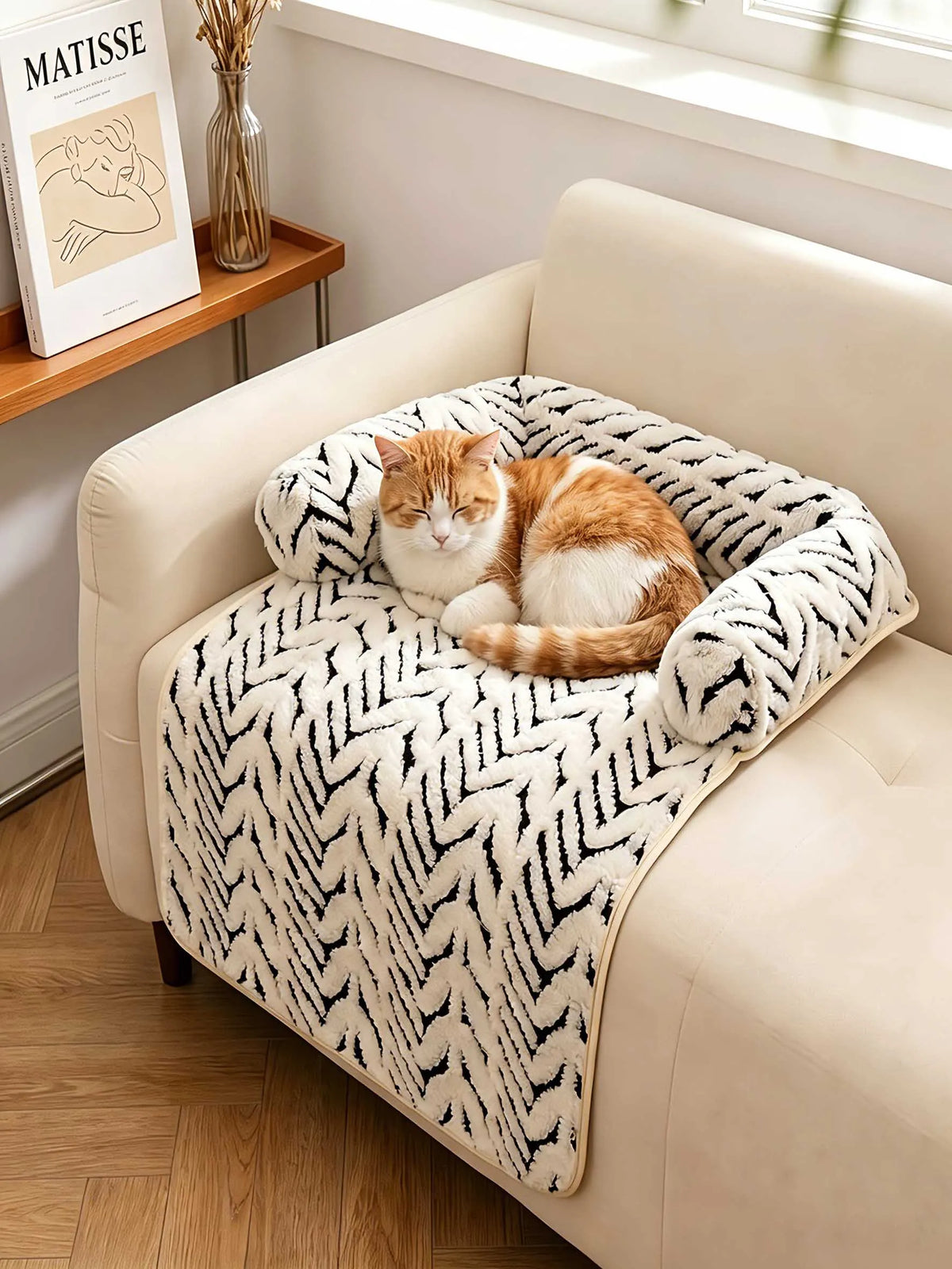 Colchoneta con Bordes Elevados para Perros y Gatos