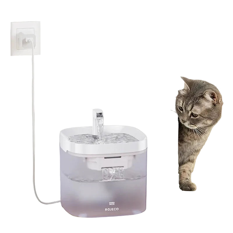 Fuente de Agua Automática con Doble Flujo: Hidratación Fresca y Divertida