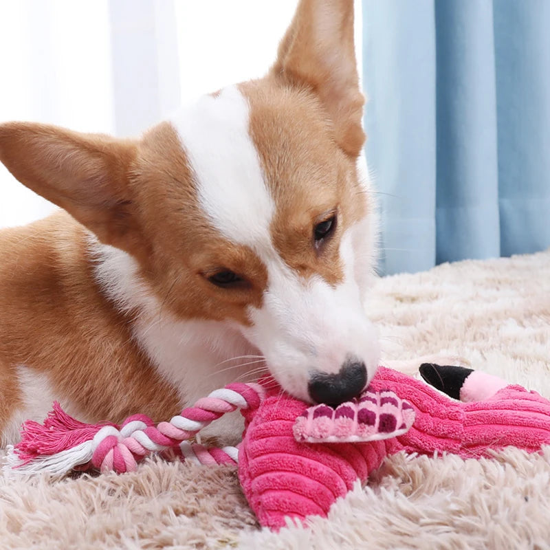 Juguete de Peluche con Forma de Flamingo para Perros