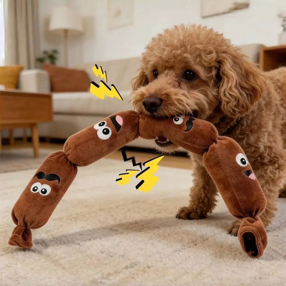 Juguete de Peluche con Forma de Salchicha para Perros