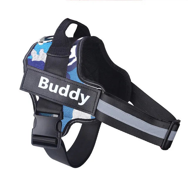 Arnés Personalizable para Perros Camuflaje – Verde, Azul y Marrón