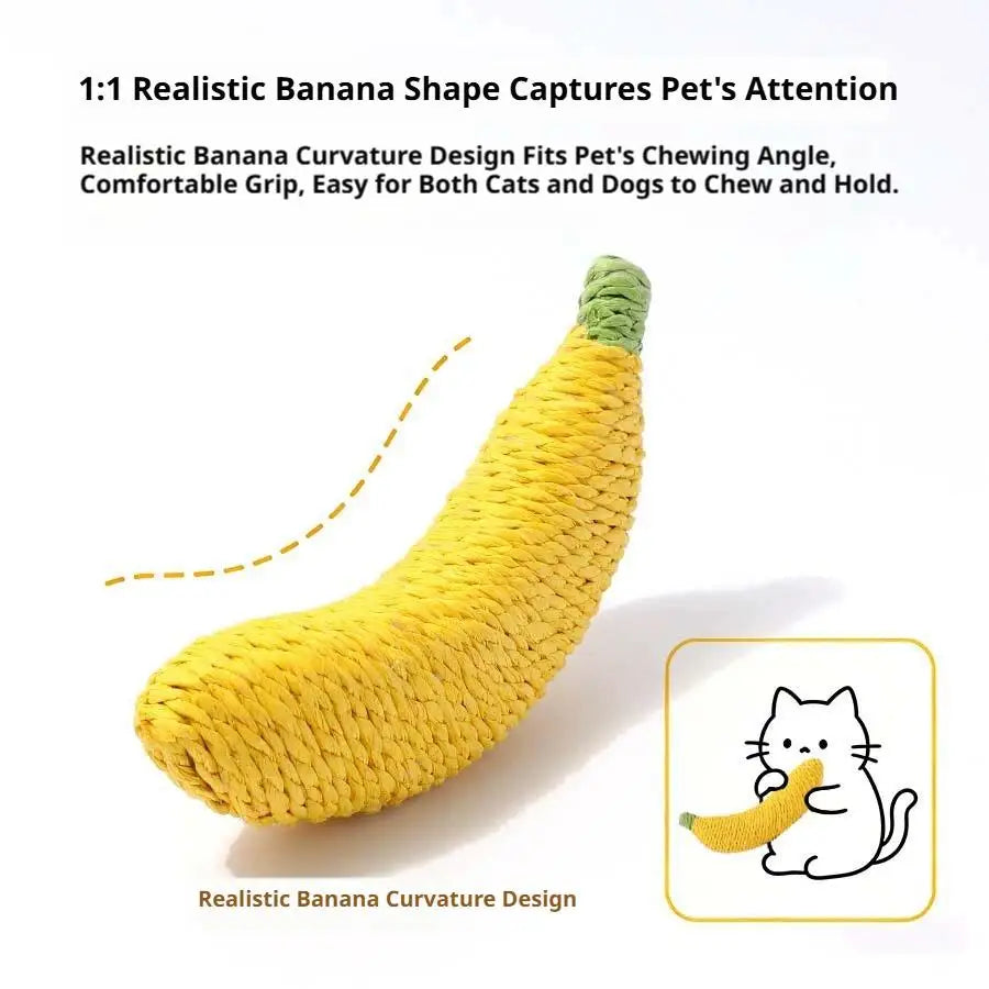 Sisalspielzeug in Bananenform für Katzen