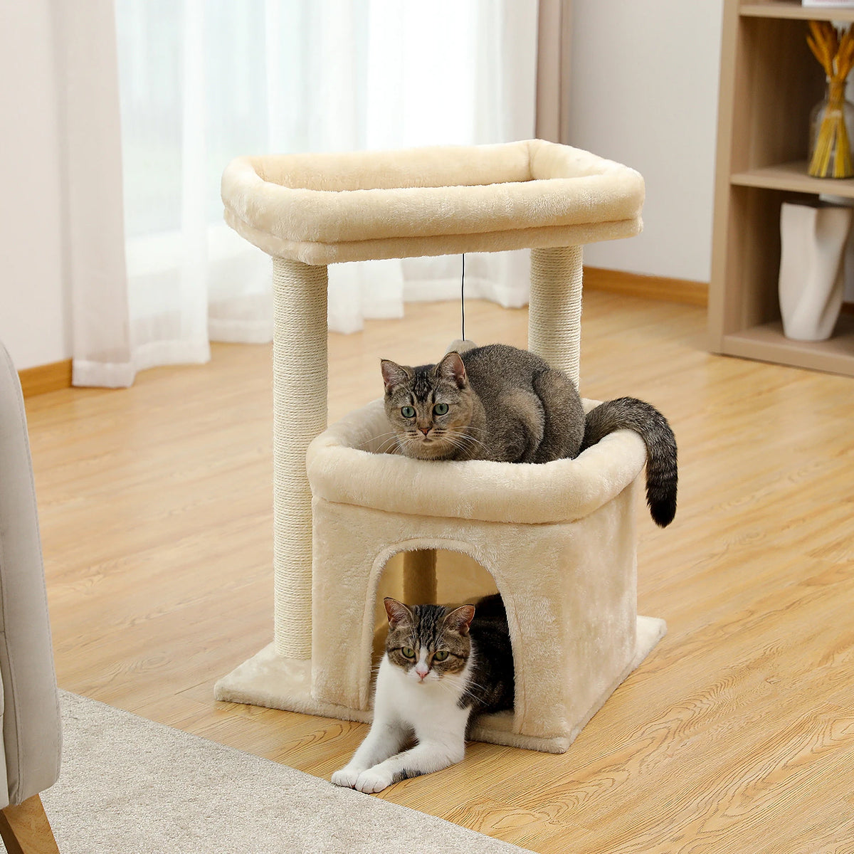 Árbol Rascador para Gatos con Cueva y Plataformas – Cómodo, Seguro y de Alta Calidad