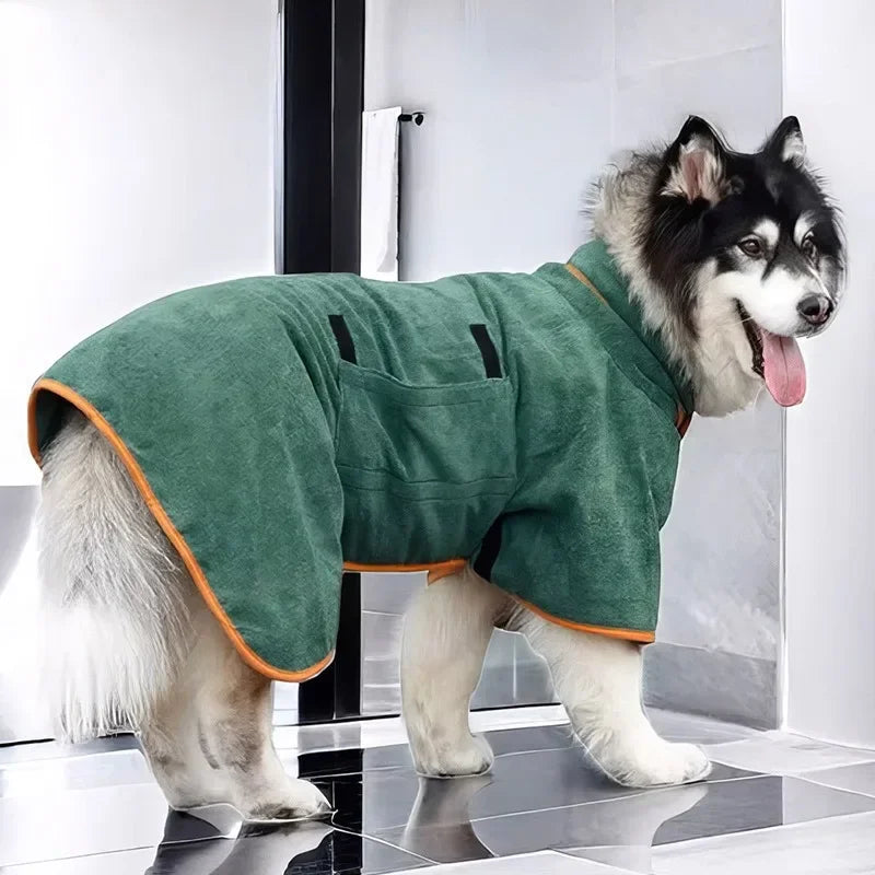 Albornoz Absorbente de Secado Rápido para Perros y Gatos