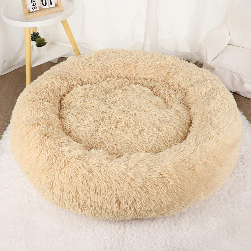 Cama Donut Suave y Acogedora para Perros y Gatos Apricot