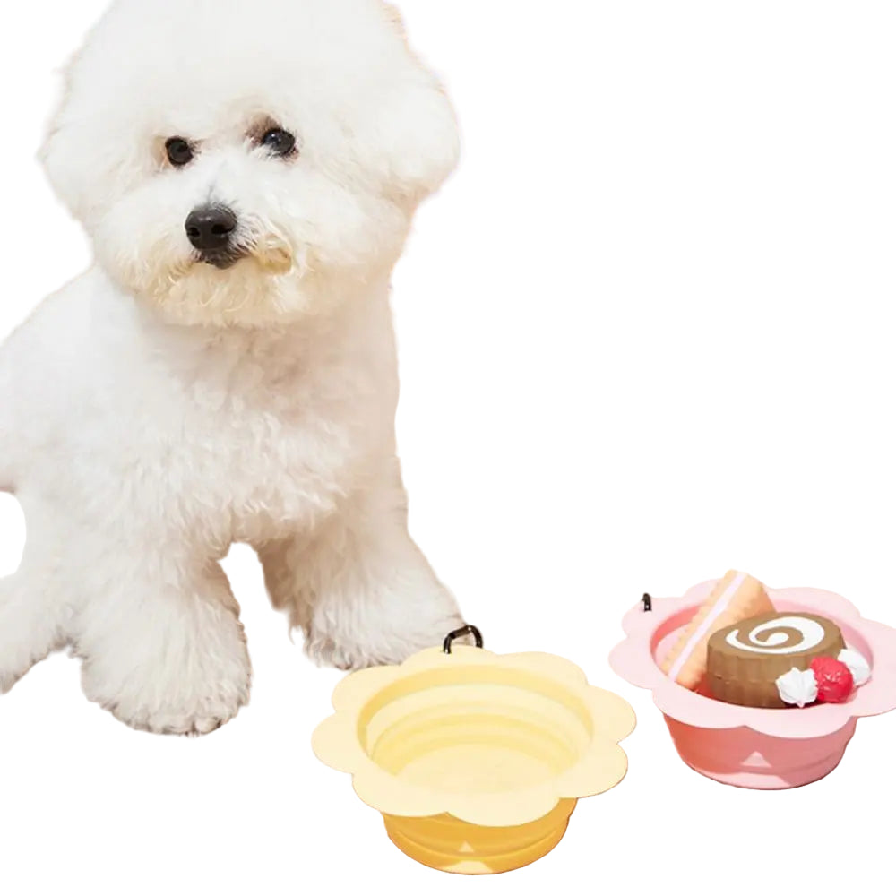 CUENCO PLEGABLE DE SILICONA PARA PERROS Y GATOS de 350 ml