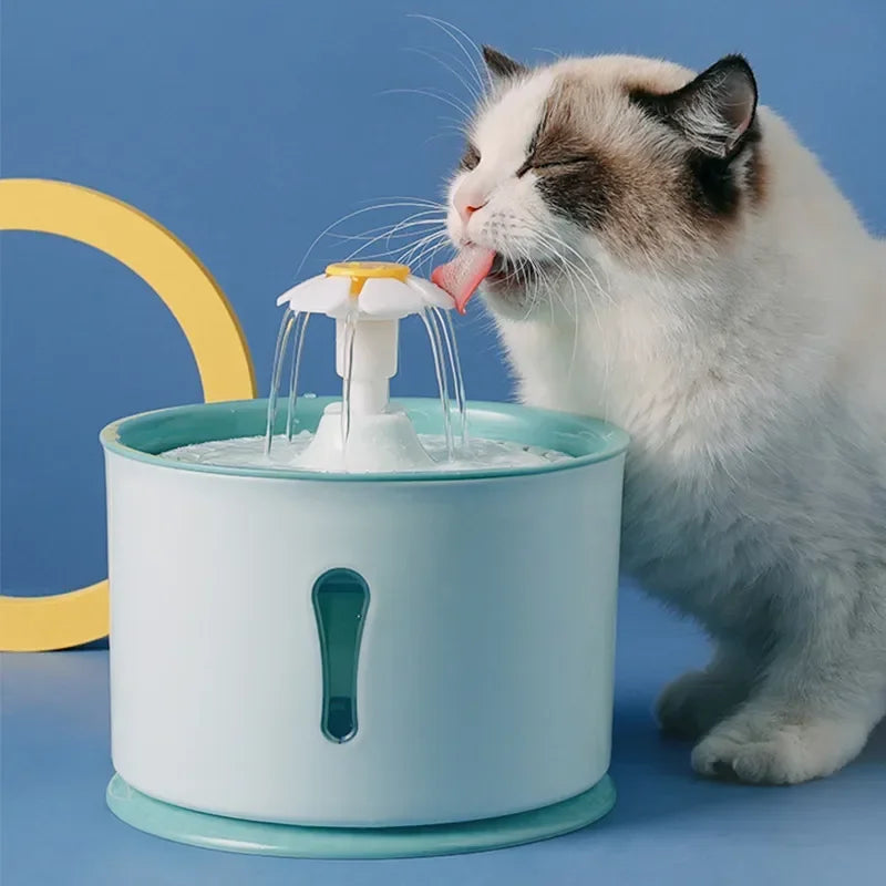 Fuente de Agua para Gatos Azul Oscuro con Filtro y Motor Silencioso