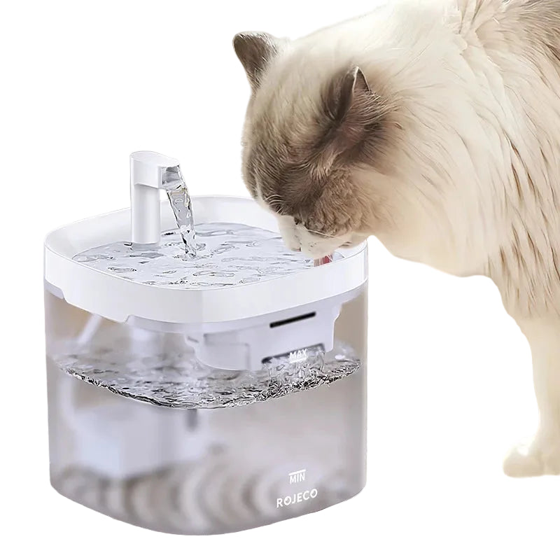 Fuente de Agua Automática con Doble Flujo: Hidratación Fresca y Divertida