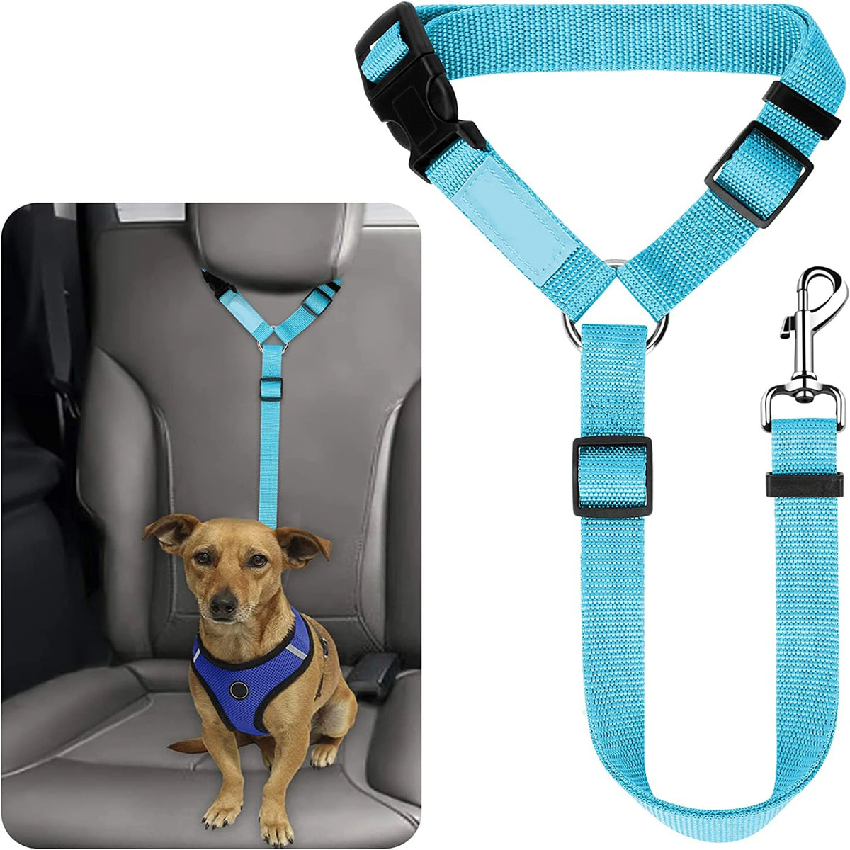 Cinturón de Seguridad Ajustable para Perros