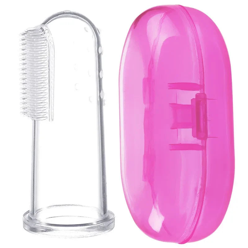 Cepillo de dientes de silicona para perros y gatos – Limpieza fácil y suave