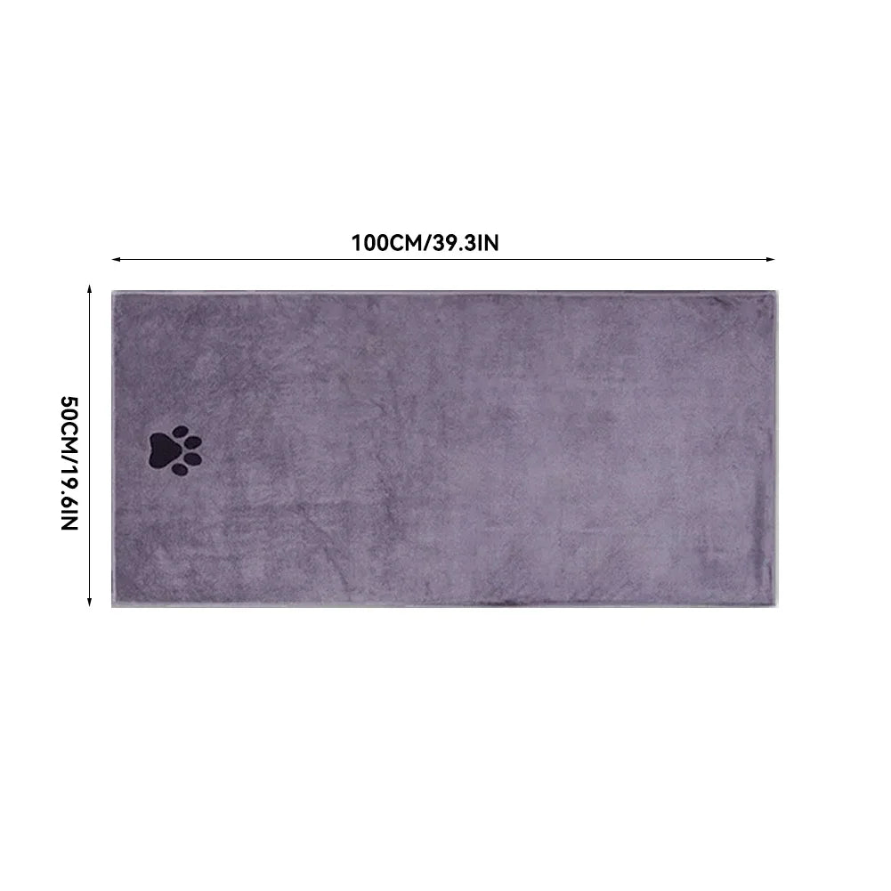 Toalla de Microfibra Bordada para Perros y Gatos
