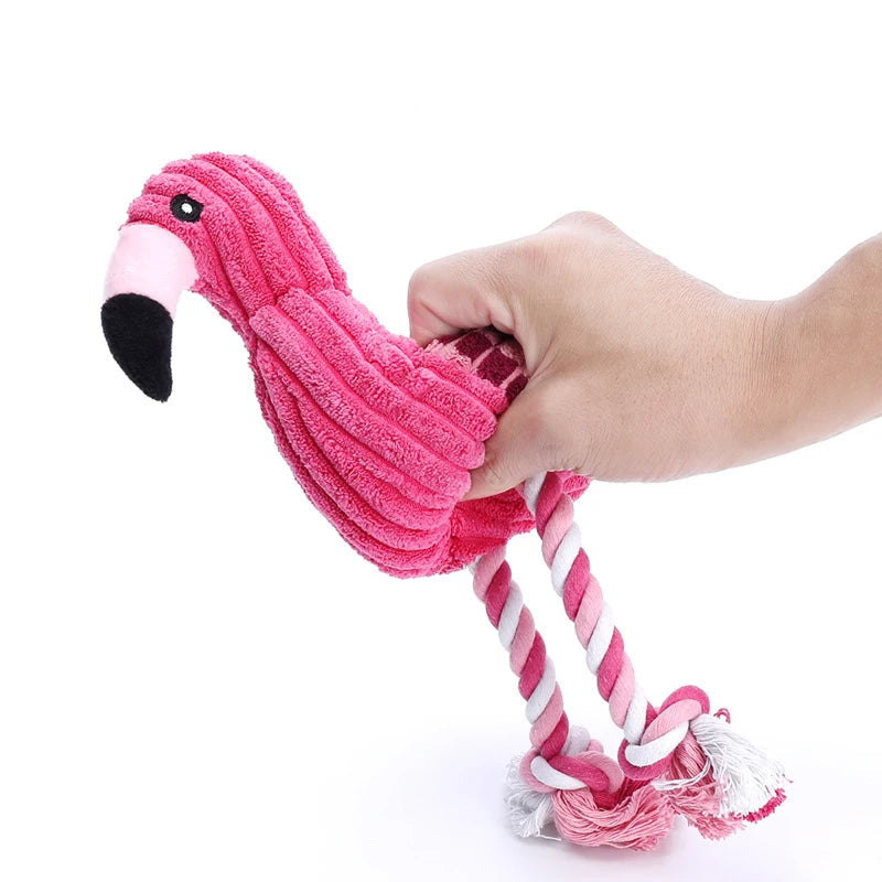 Juguete de Peluche con Forma de Flamingo para Perros