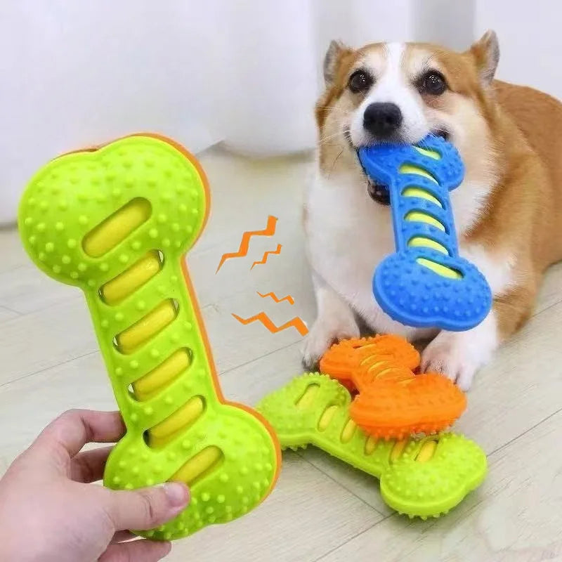Hueso de Goma Masticable con Sonido para Perros