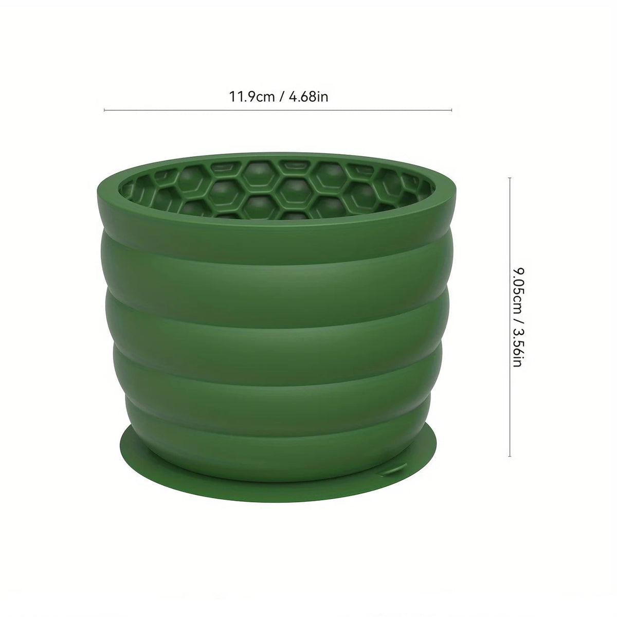 Vaso de Silicona Lamedor para Perros - Tamaño Grande Verde