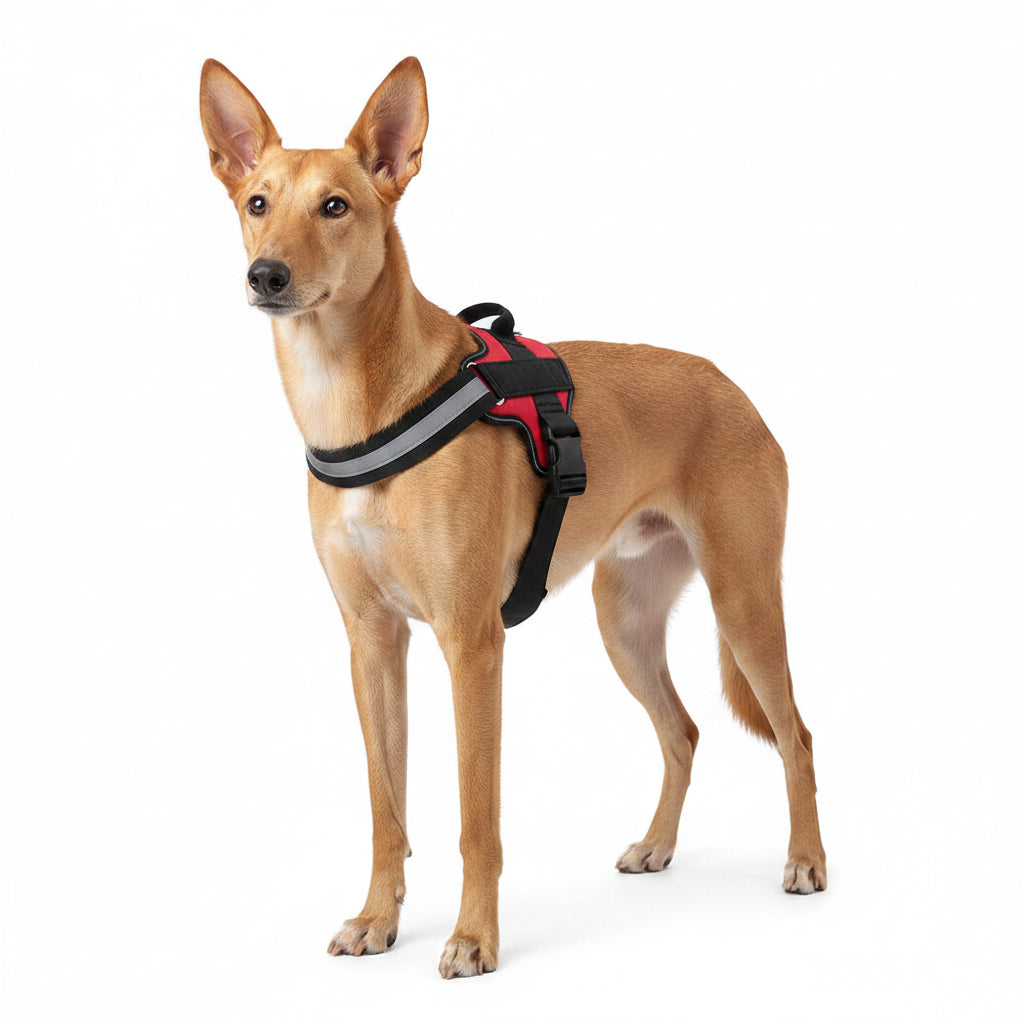 Arnés Personalizable para Perros – Negro, Rojo y Azul