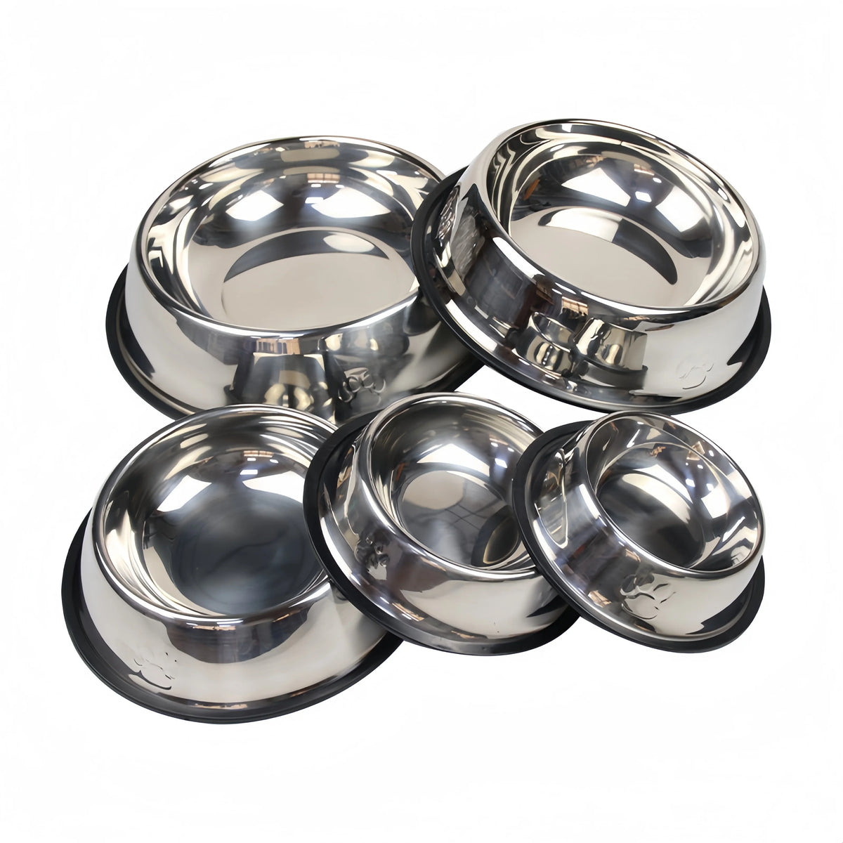 Comedero Antideslizante de Acero Inoxidable para Perros y Gatos – Resistente, Higiénico y Seguro