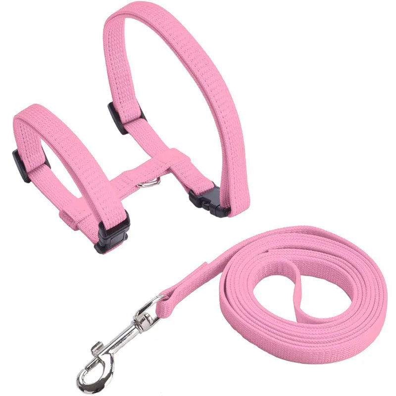 Set de Collar, Arnés y Correa Ajustable para Gatos