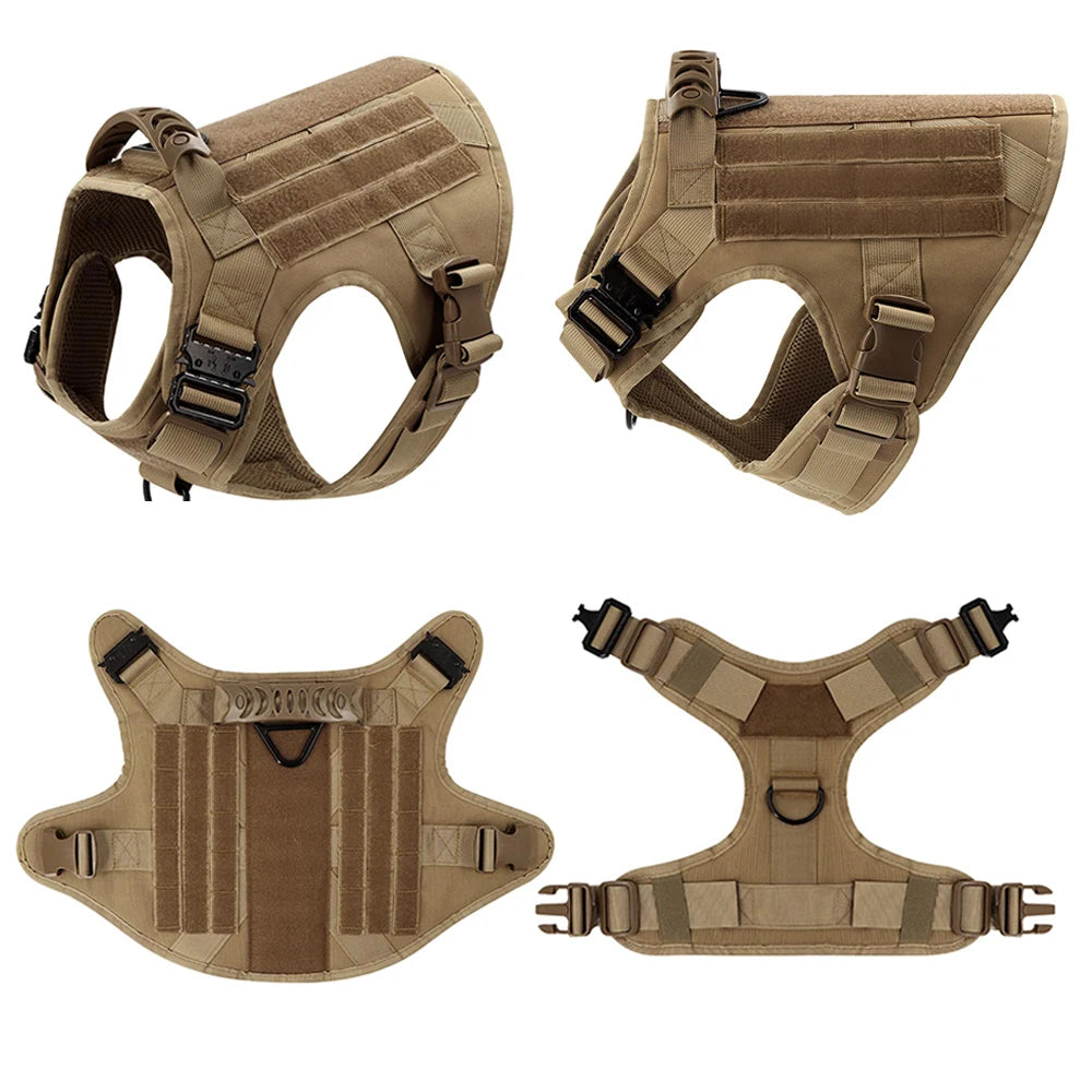 Arnés Táctico Militar para Perros con Sistema MOLLE - Protección Completa