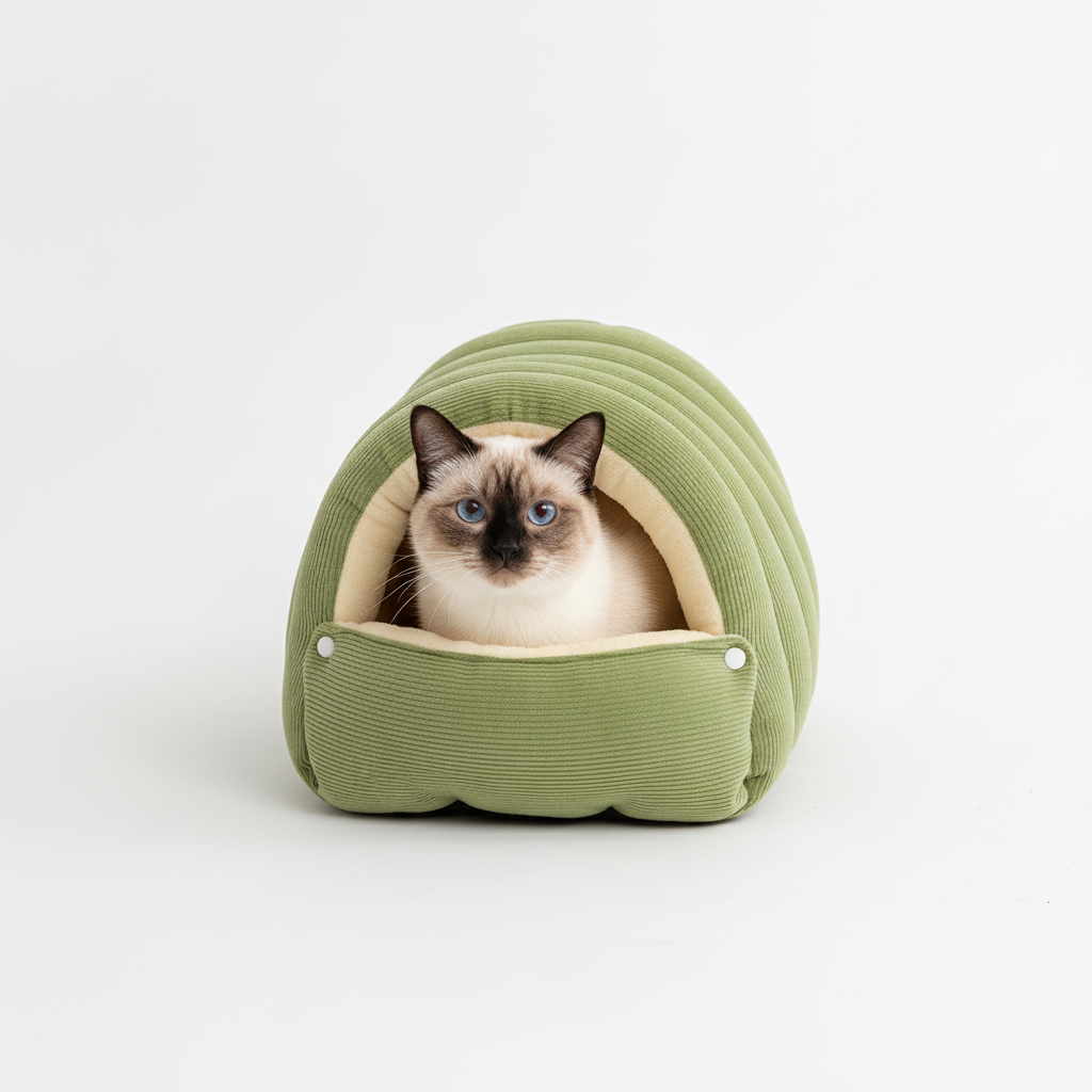Cueva de Felpa Gruesa para Gatos de Invierno - imagen 2