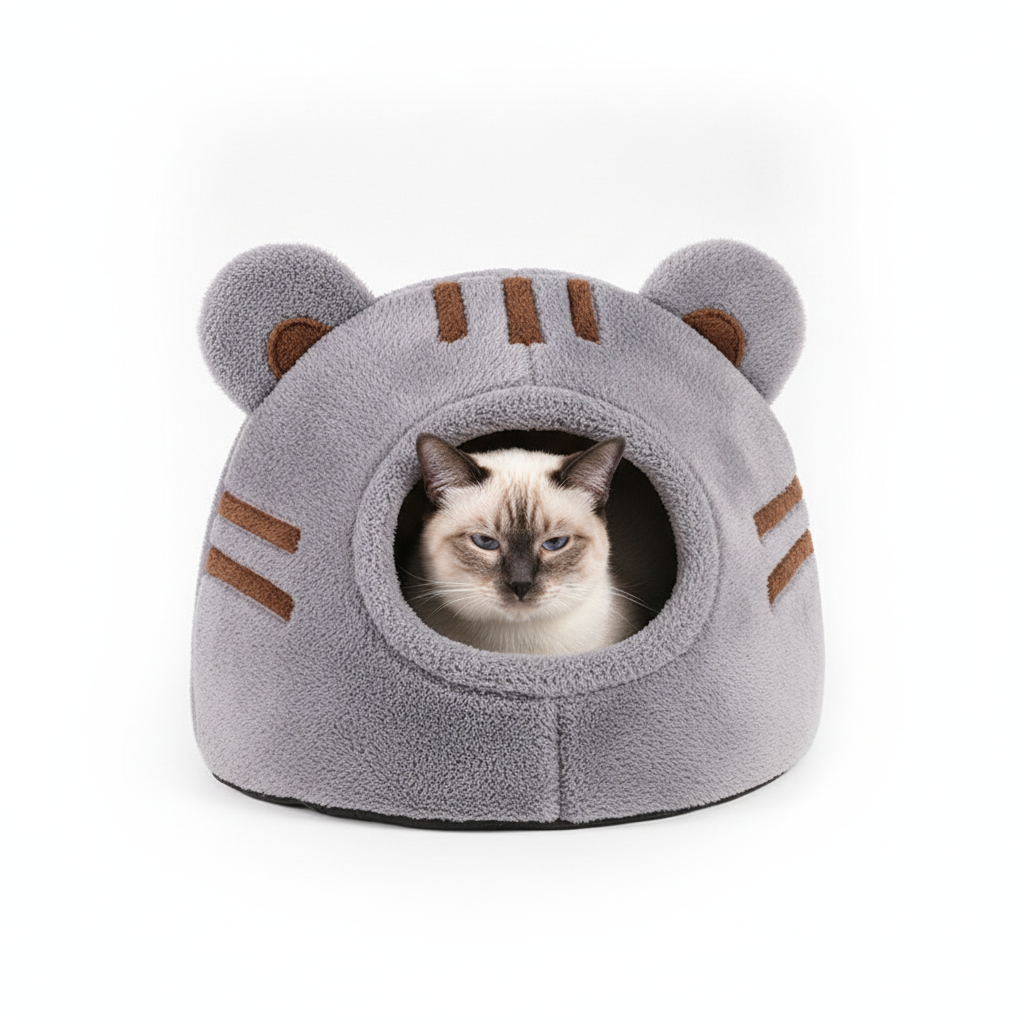 Nido Cálido con Forma de Cabeza de Oso para Gatos - imagen 2