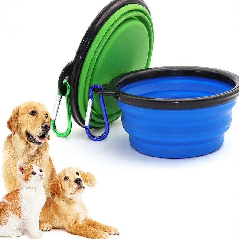 Comedero portátil y plegable para mascotas – ¡Hidratación fácil en cualquier lugar!