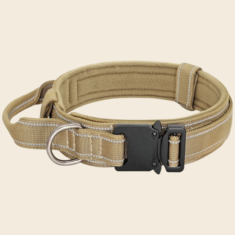 Collar Militar de Nylon con Asa de Control para Perros Medianos y Grandes