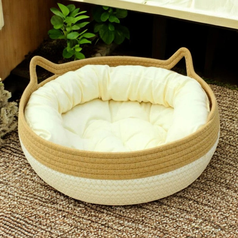 Cama Para Gatos Natural de Rafia