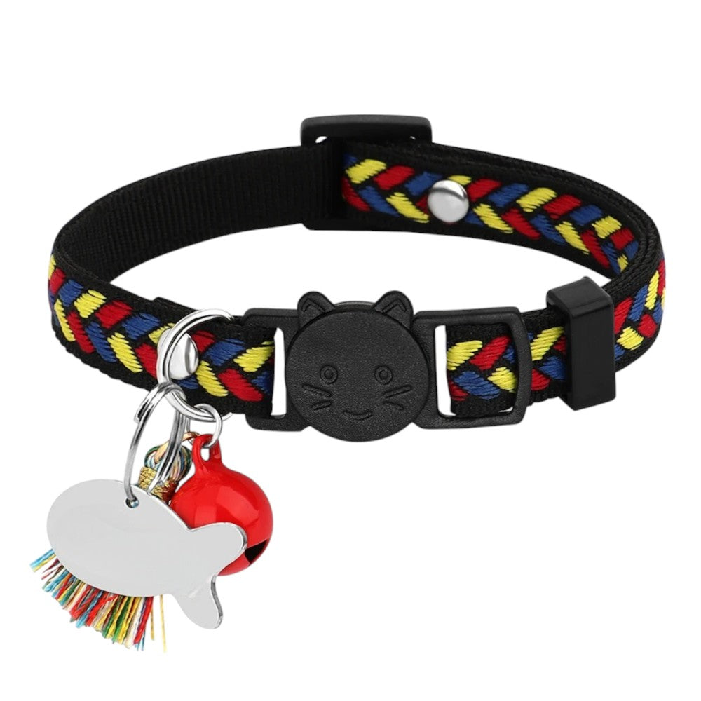 Collar de Nylon para Gatos y Perros Trenzado