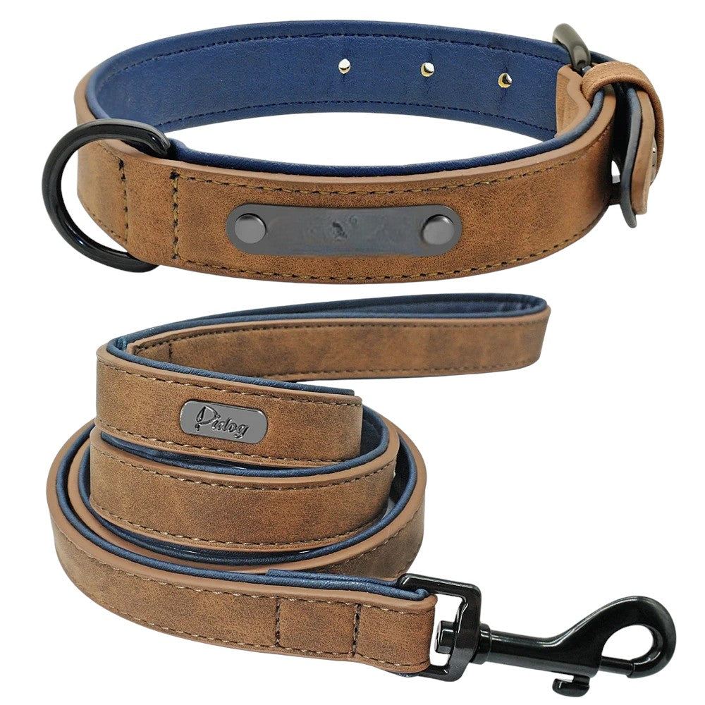 Set de Collar y Correa de Cuero para Perros – Máximo Estilo y Confort