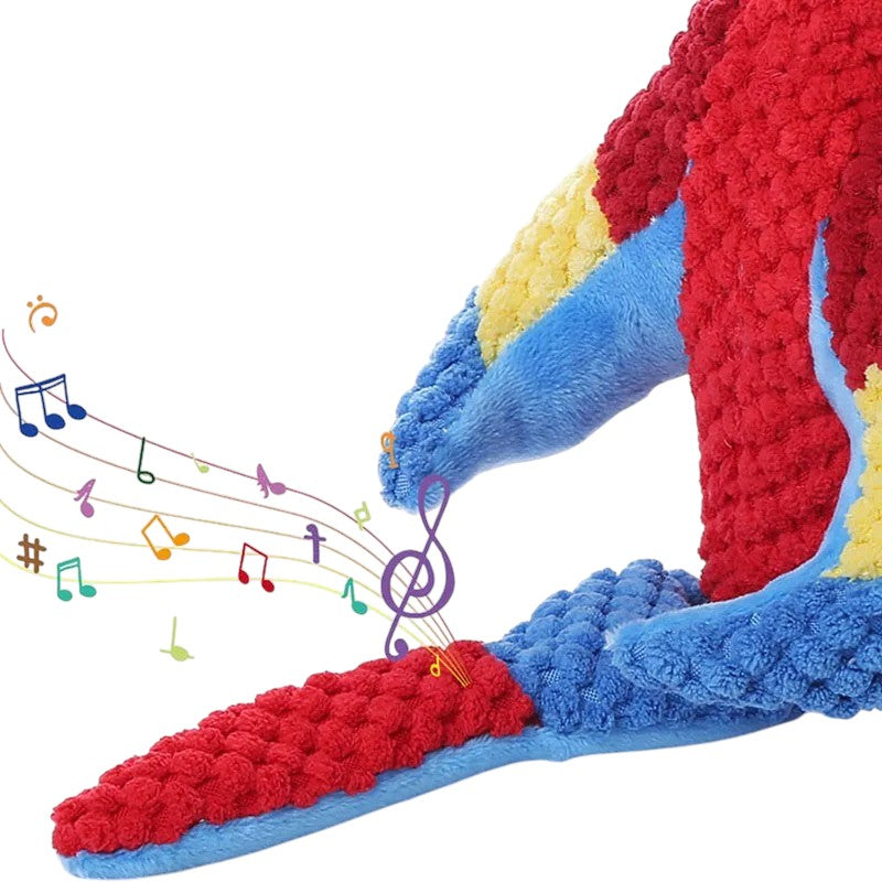 Peluche parrot interactivo con cuerda – ¡Diversión, limpieza y confort para tu perro!