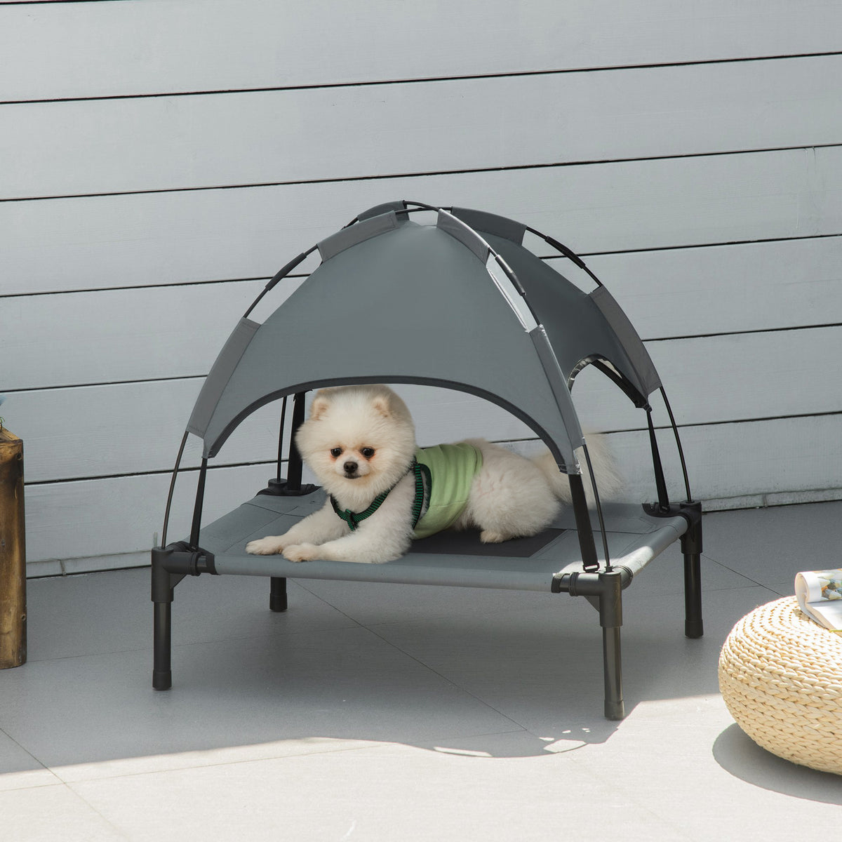 Cama Elevada con Toldo para Perros - portada
