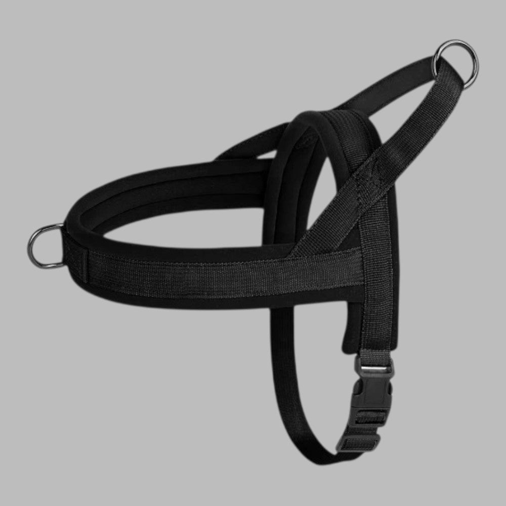Arnés Antitirones Negro Reflectante: Confort y Control para tu Perro