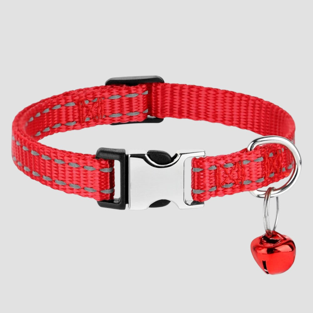 Collar para Perros y Gatos con Cascabel Rojo