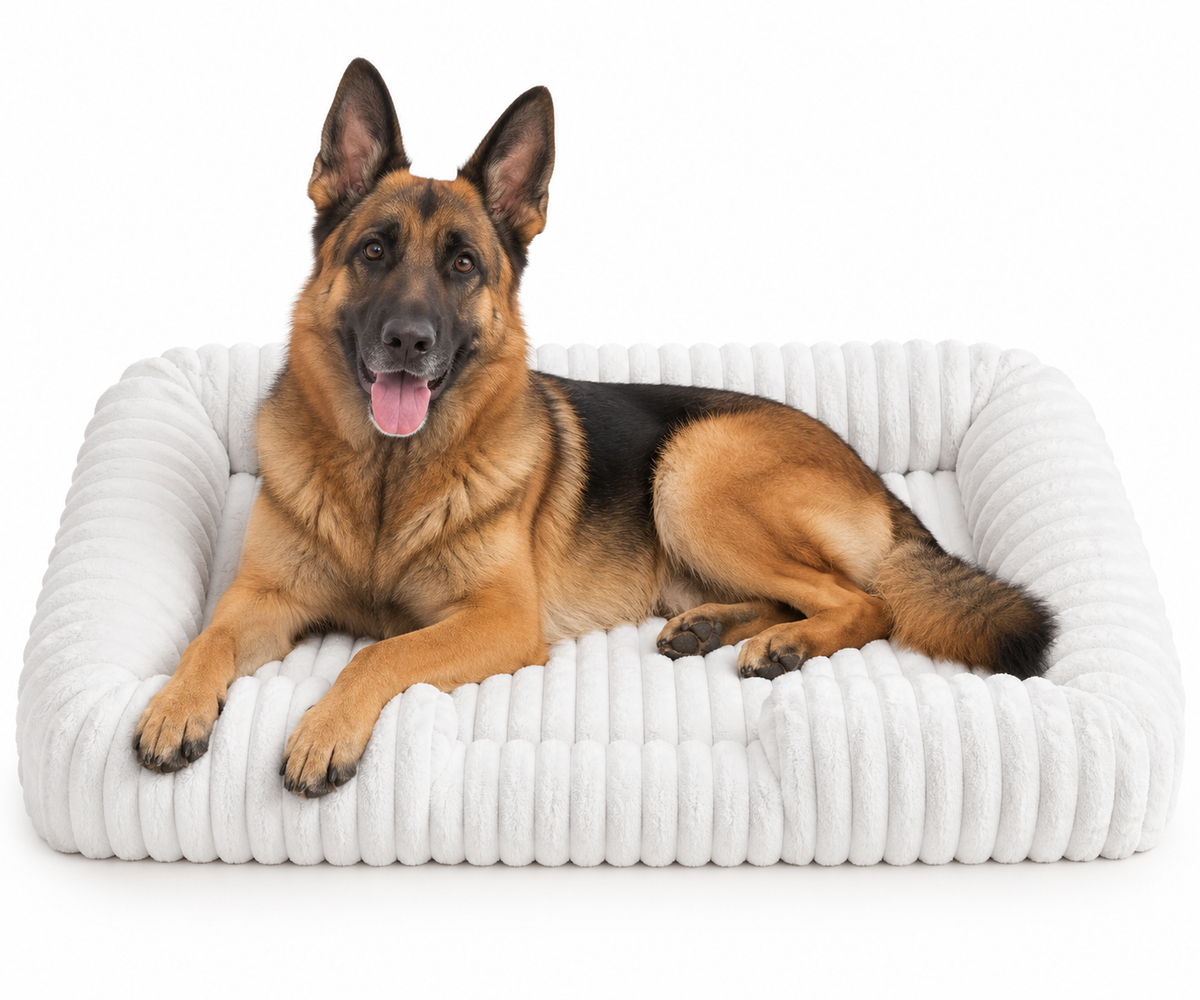 Orthopädisches Hundebett in Weiß – Viskoschaum