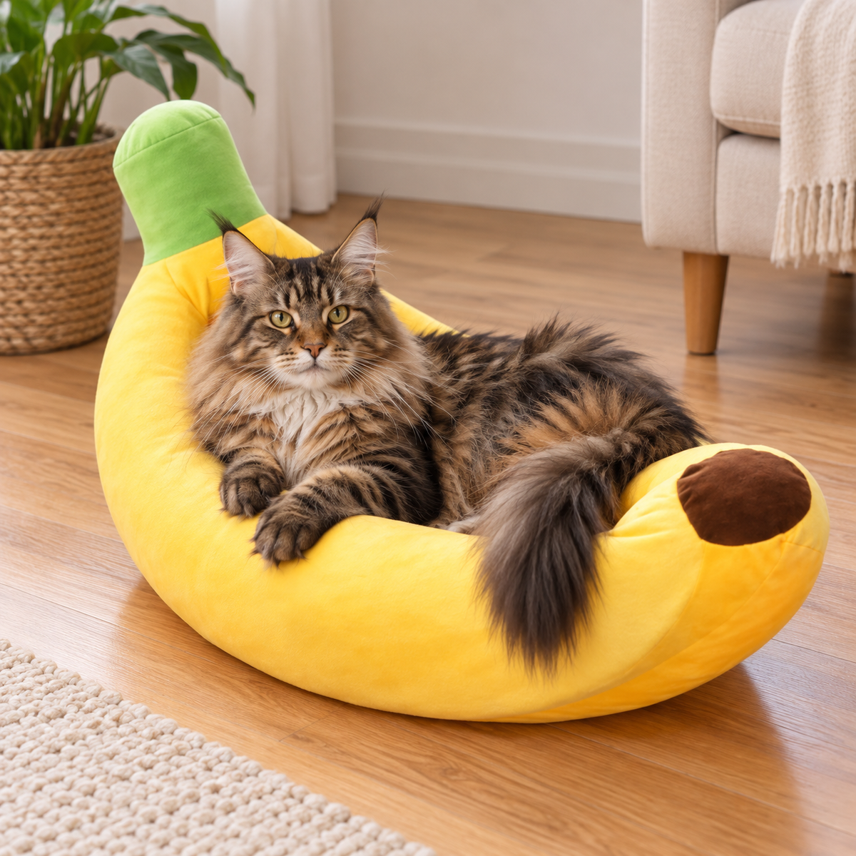 Bananenbett für Hunde und Katzen