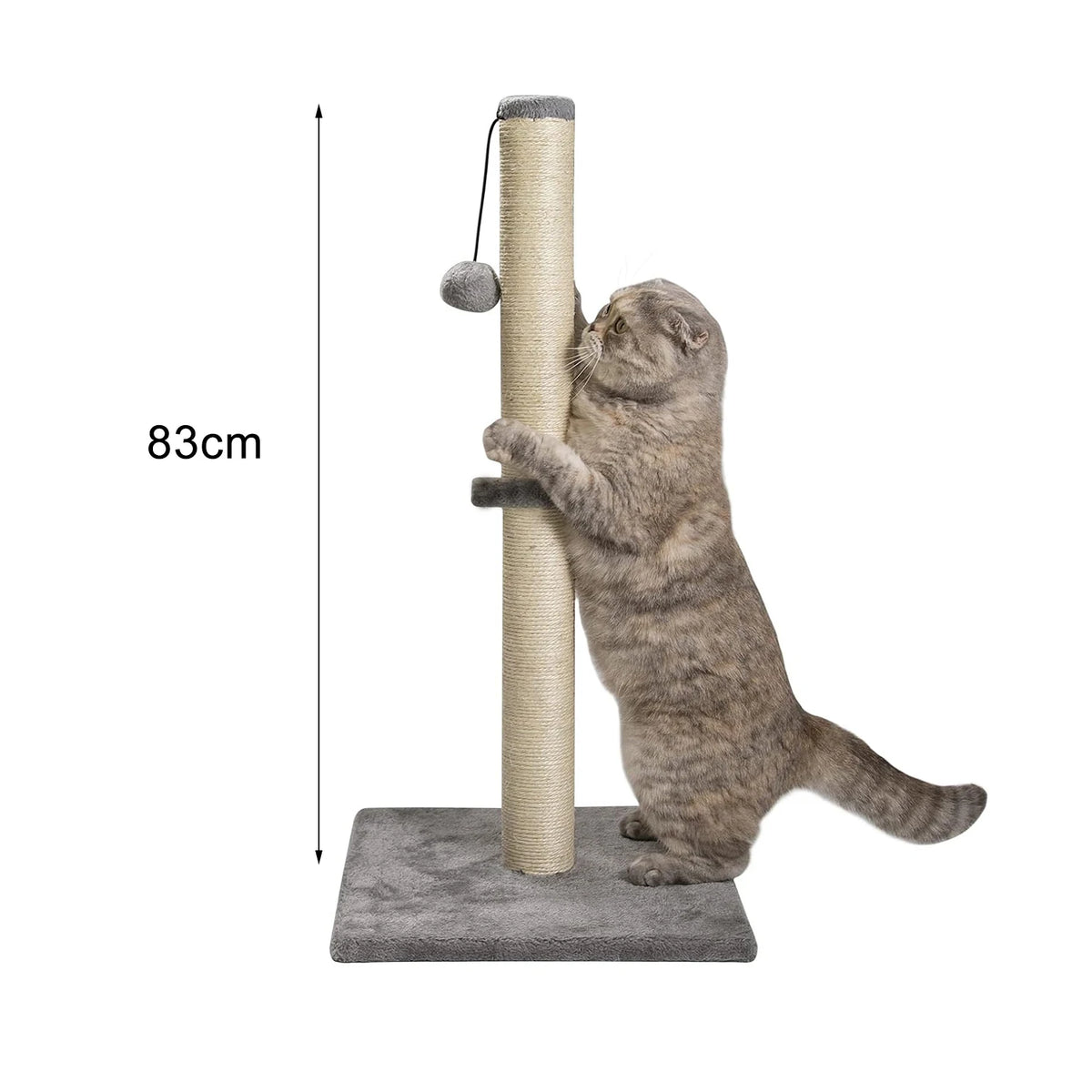 Árbol Rascador Alto de Sisal Natural para Gatos