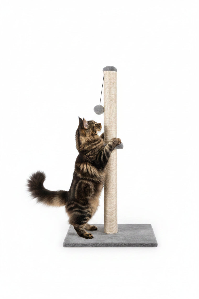 Árbol Rascador Alto de Sisal Natural para Gatos