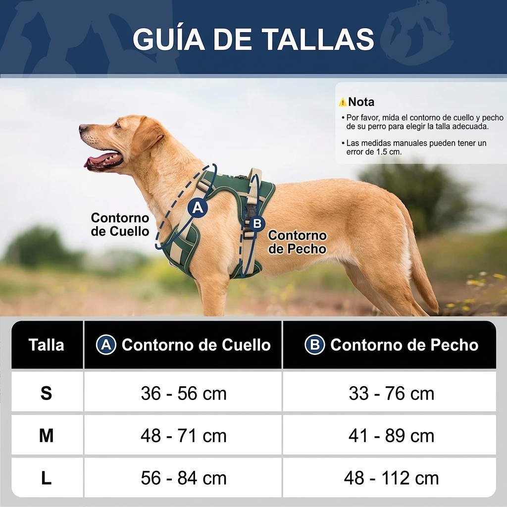 Arnés para Perros Ergonómico Transpirable con Soporte y Seguridad Reflectante
