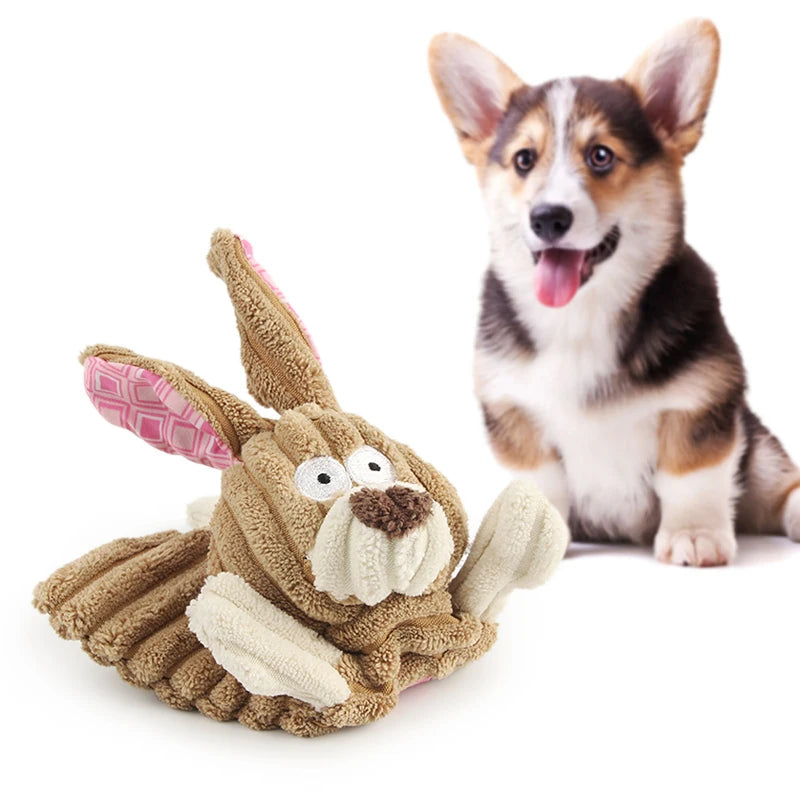 Juguete de Peluche de Pana con Sonido para Perros - Diseños de Animales