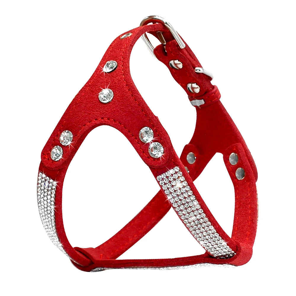 Árnes de Gamuza con Cristales para Perros Color Rojo