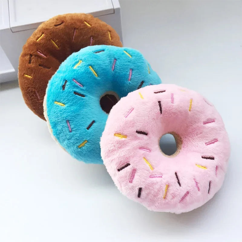 Rosquilla de Peluche con Sonido para Perros
