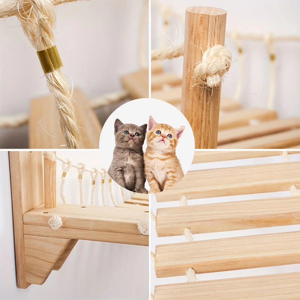 Puente Colgante de 100cm para Gatos - Aventura y Ejercicio en Casa