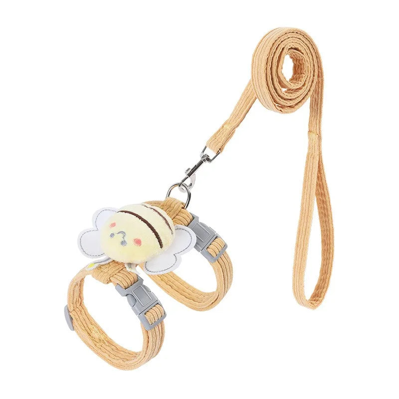 Set de Arnés, Collar y Correa para Gatos con Diseño de Abeja