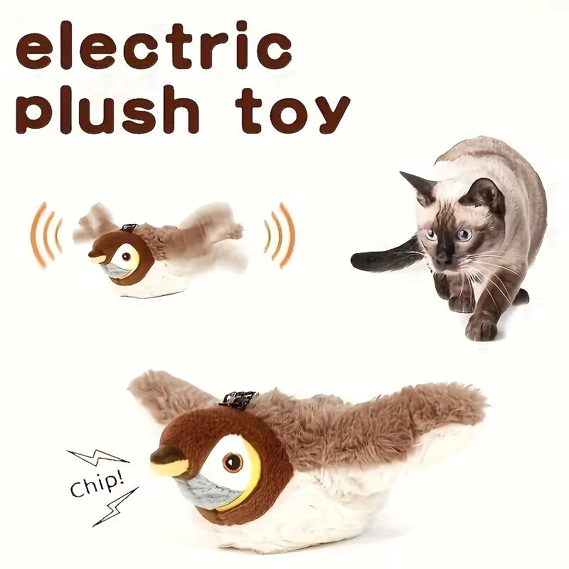 Pájaro Interactivo con Alas Móviles y Catnip para Gatos
